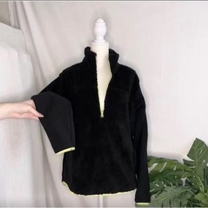 Zella Nordstrom Activewear Quarter Zip Fuzzy Jacket